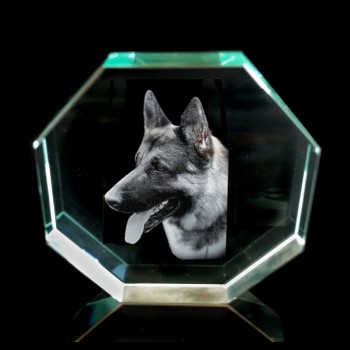 Jade 2D Glass Crystal Photo Etching (Octagon)