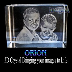 Extra Large 3D Orion Block Photo Crystal (140 x 100 x 60mm)